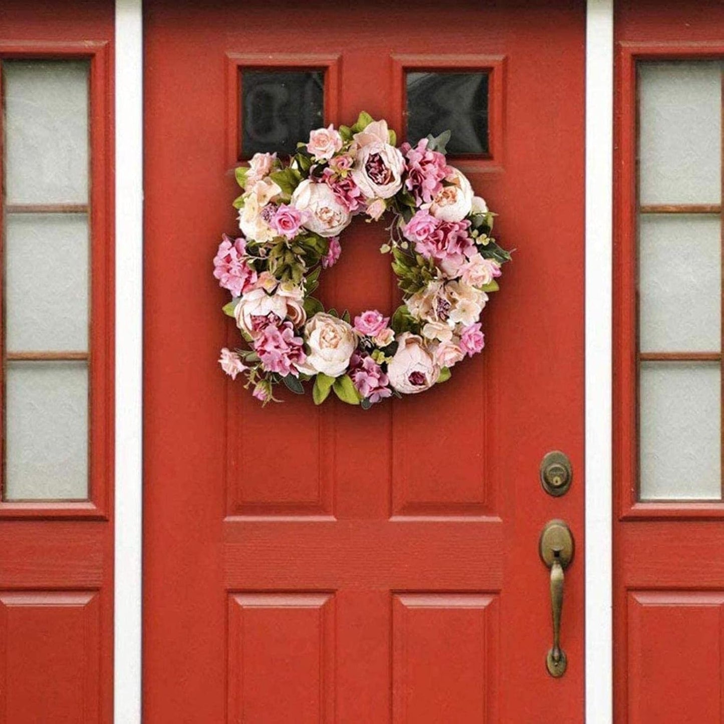 Christmas Wreaths Artificial Wreath Decorative Decoration Artificial Wreath Simulation Wreath Silk Door Hanging Craft Party Decorations Wreath Home Decor