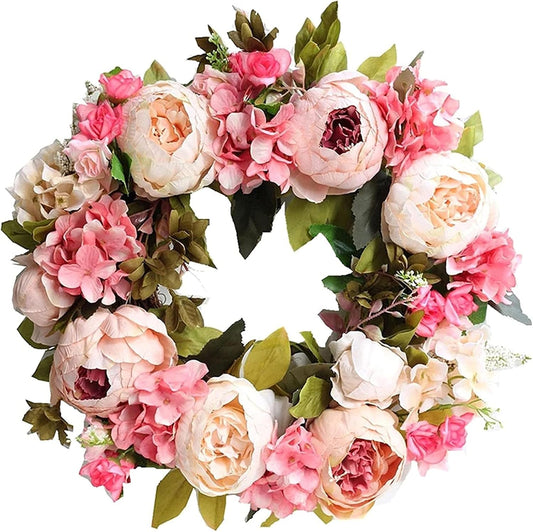 Christmas Wreaths Artificial Wreath Decorative Decoration Artificial Wreath Simulation Wreath Silk Door Hanging Craft Party Decorations Wreath Home Decor